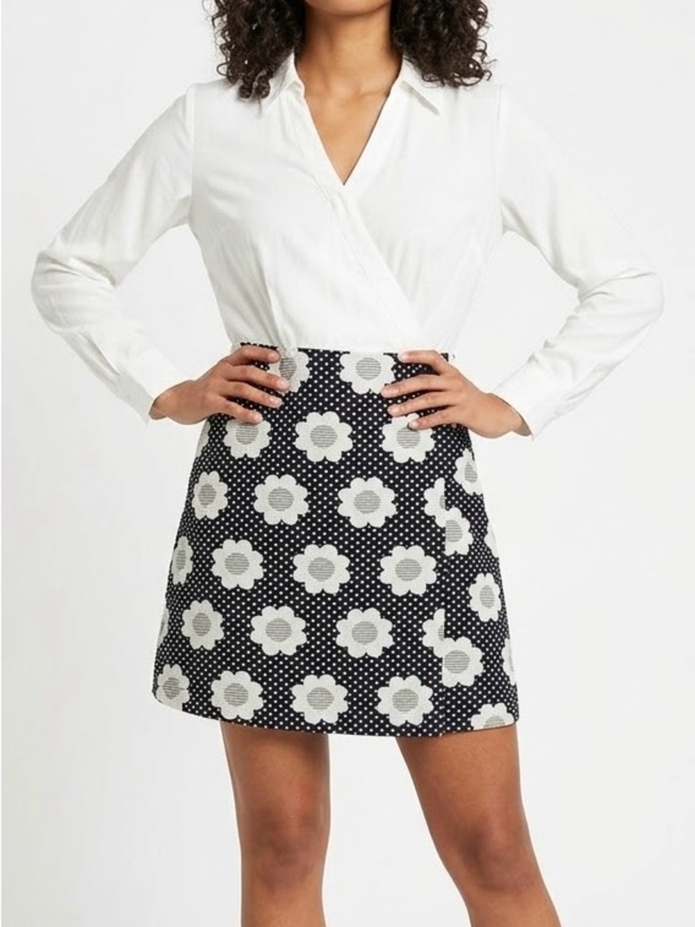 ModCloth Floral Polka
Dot Wrap Dress (Size 12)